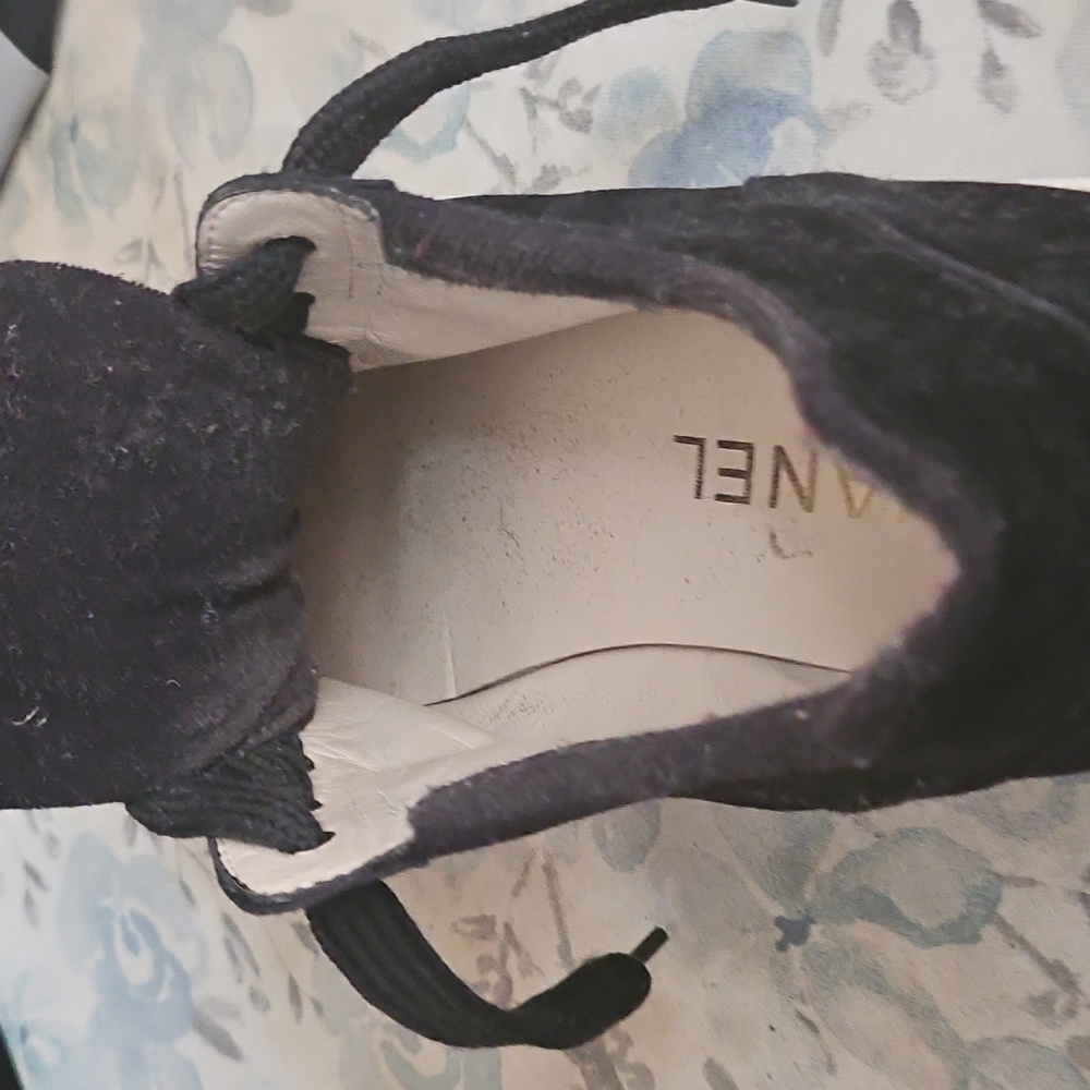 Chanel Black Suede Sneakers - Picture 6 of 9